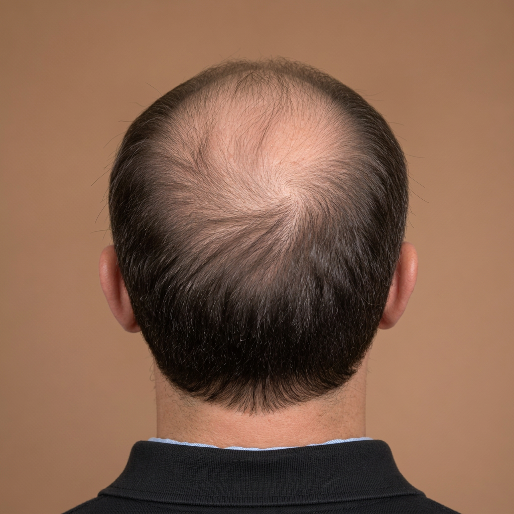 Før hårtransplantation fut / strip